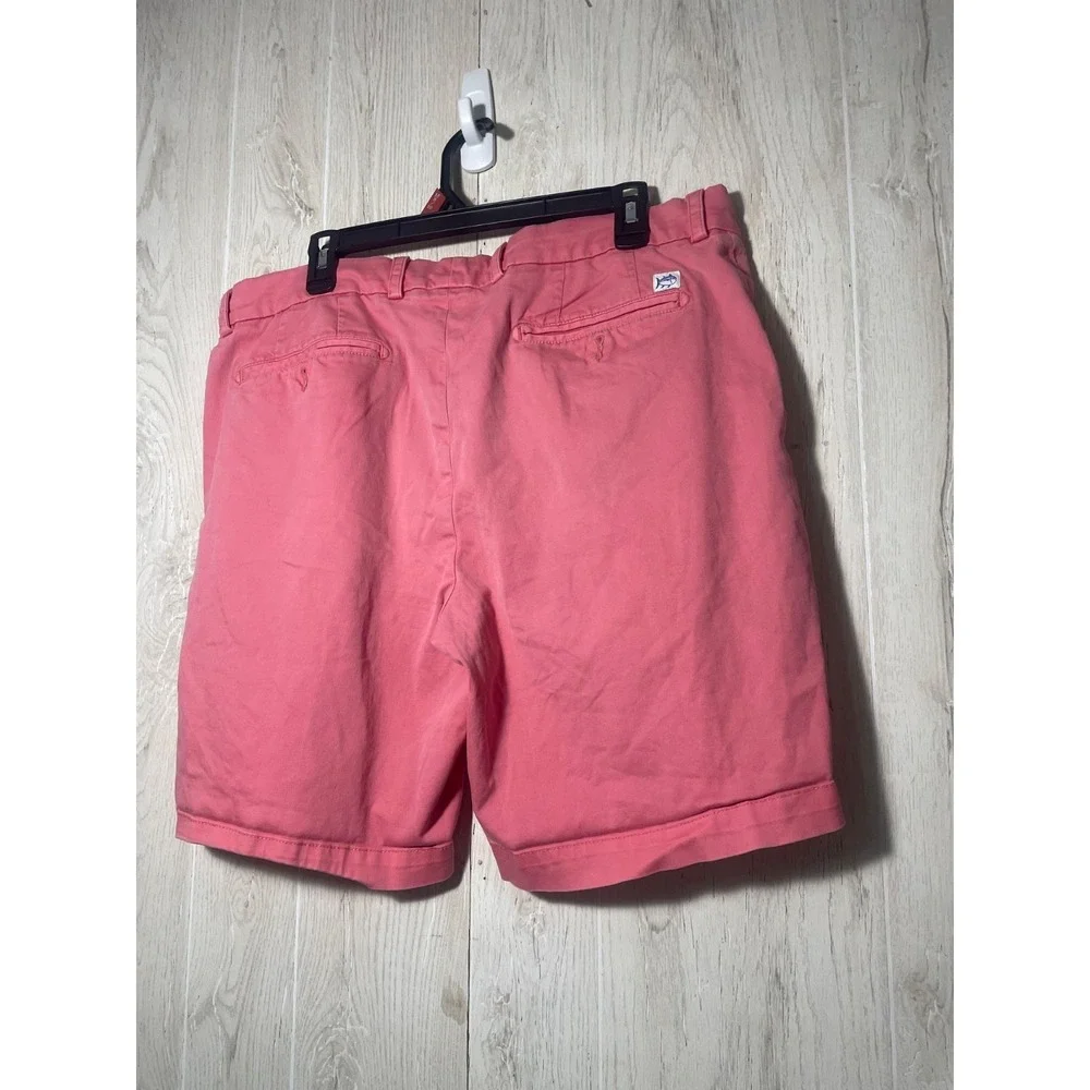 Southern Tide Shorts Mens 38 w Pink Chino Khaki Allen Fit Preppy Casual‎ Adult
